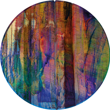 A digital collage with a greek sculpture face and drug molecules